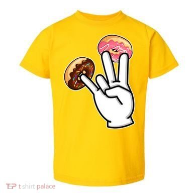 ASL Hand Sign Langauge Number 7 With Donuts Toddler T-Shirt