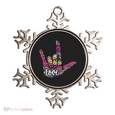 ASL Sign Language I Love You American Sign Language Gift Ornament