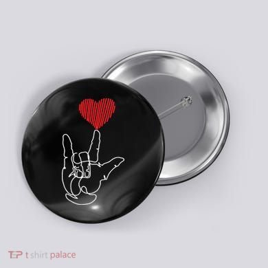 American Sign Language ASL Love Button