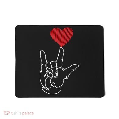 American Sign Language ASL Love Mousepad