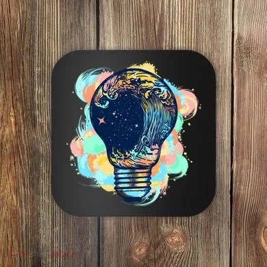 Adventurous Storm Light Bulb Coaster