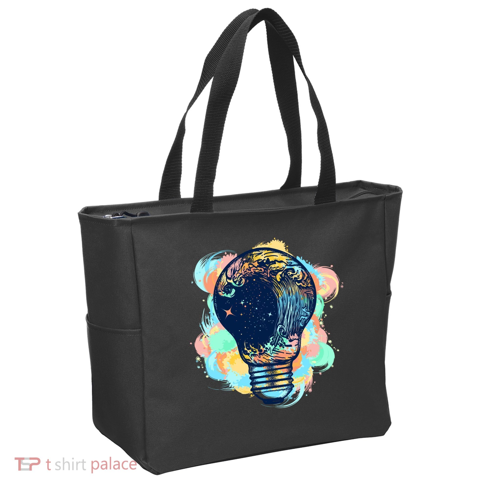 Adventurous Storm Light Bulb Tote Bag