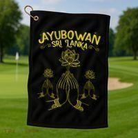 Ayubowan Sri Lanka Sri Lankan Tourism Gift Golf Towel thumb 1