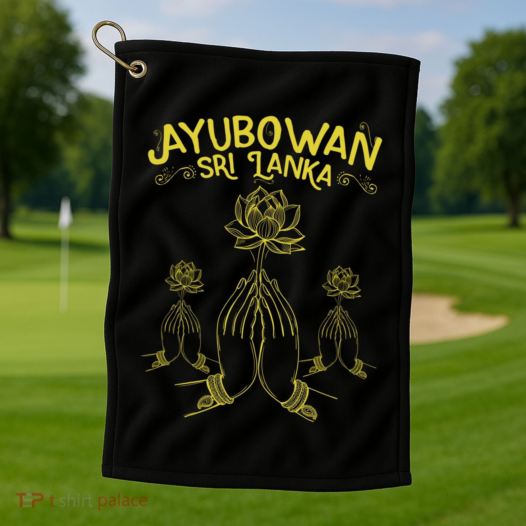 Ayubowan Sri Lanka Sri Lankan Tourism Gift Golf Towel