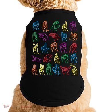 Abc Sign Language Chart Teacher Hand Letter Alphabet Asl Doggie Tank
