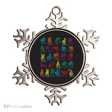 Abc Sign Language Chart Teacher Hand Letter Alphabet Asl Ornament