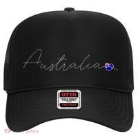 Australia Simple Love Australian Flag Heart On Australia Hat thumb 0