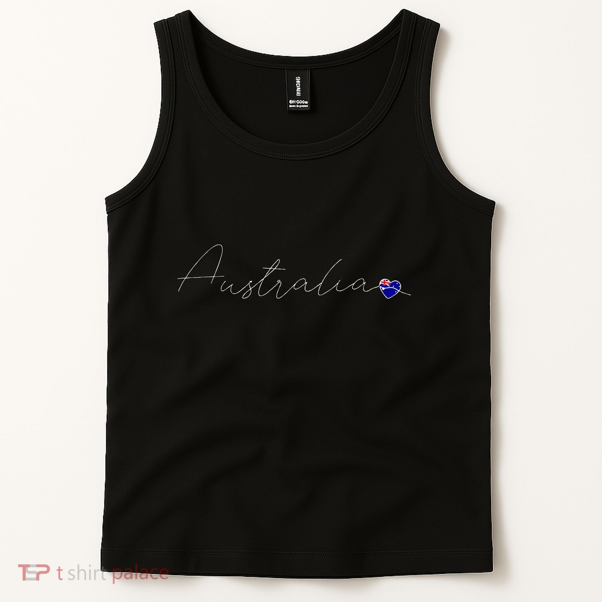 Australia Simple Love Australian Flag Heart On Australia Tank Top