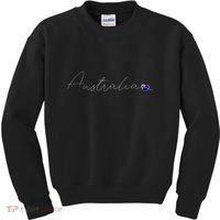 Australia Simple Love Australian Flag Heart On Australia Kids Sweatshirt thumb 0