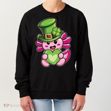 Axolotl Saint Leprechaun St Patrick Day Women's Sweatshirt