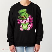 Axolotl Saint Leprechaun St Patrick Day Women's Sweatshirt thumb 0