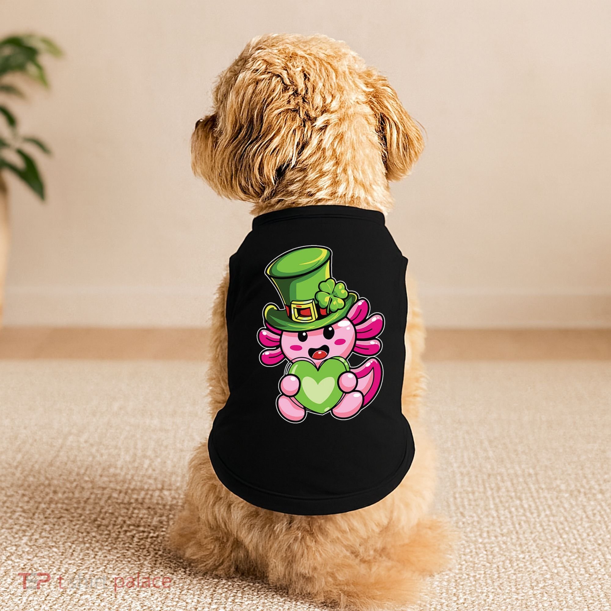 Axolotl Saint Leprechaun St Patrick Day Doggie Tank