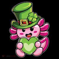 Axolotl Saint Leprechaun St Patrick Day Doggie Tank thumb 4