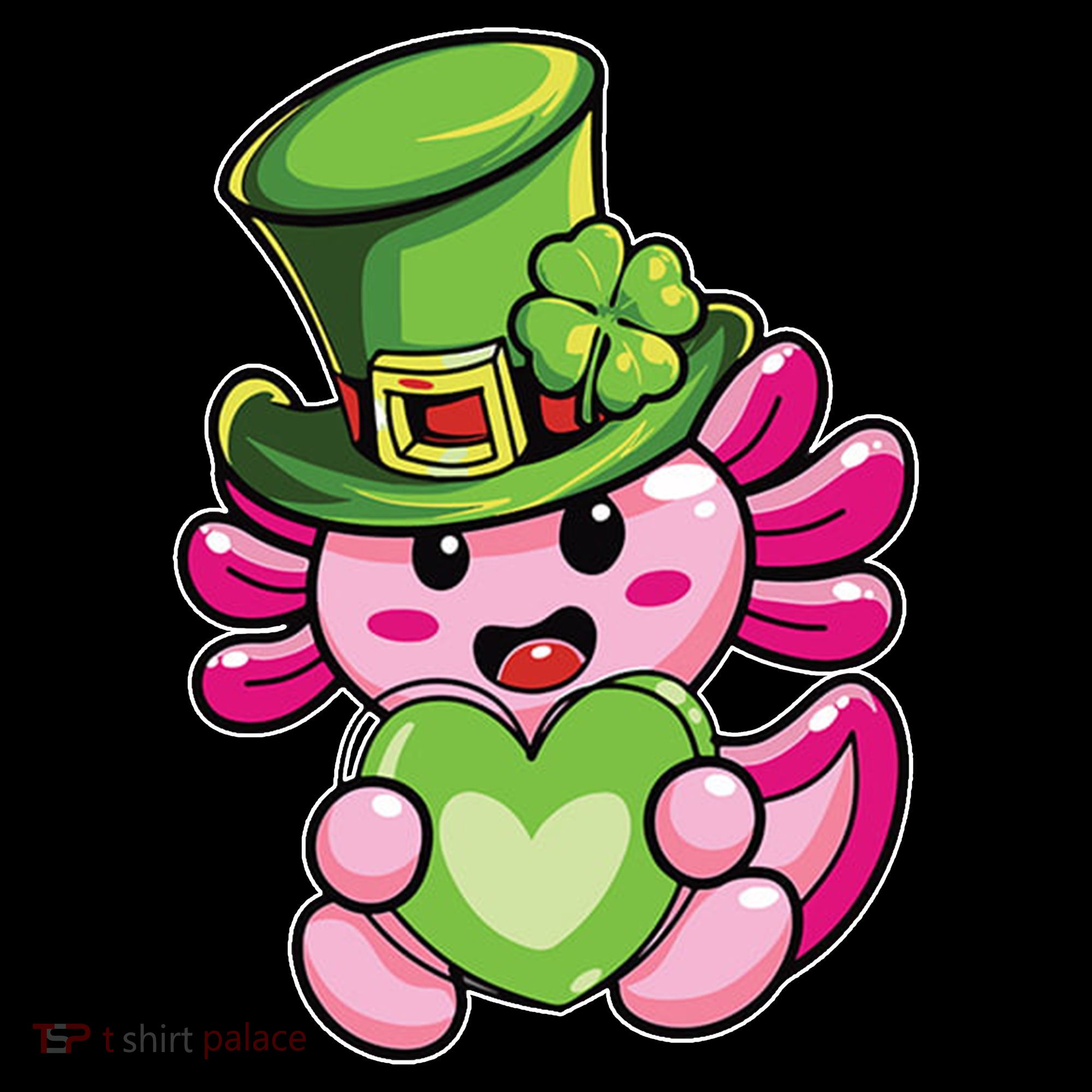 Axolotl Saint Leprechaun St Patrick Day Doggie Tank