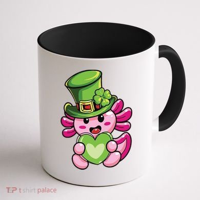 Axolotl Saint Leprechaun St Patrick Day Coffee Mug back