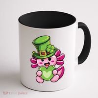 Axolotl Saint Leprechaun St Patrick Day Coffee Mug thumb 1