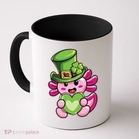 Axolotl Saint Leprechaun St Patrick Day Coffee Mug thumb 0