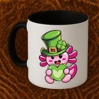 Axolotl Saint Leprechaun St Patrick Day Coffee Mug thumb 2