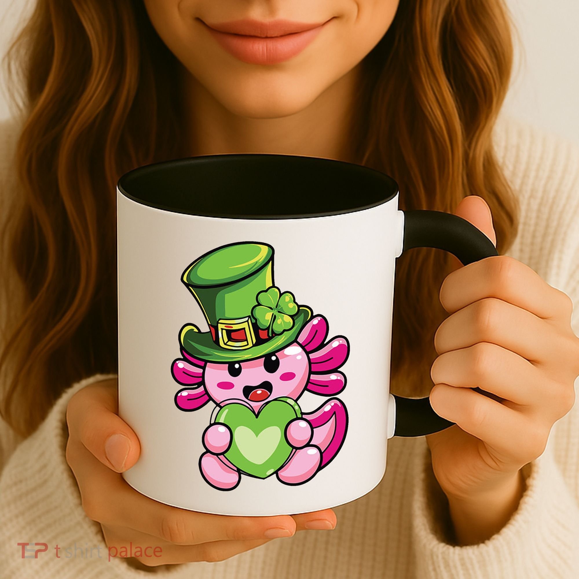 Axolotl Saint Leprechaun St Patrick Day Coffee Mug