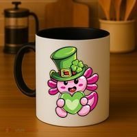Axolotl Saint Leprechaun St Patrick Day Coffee Mug thumb 4
