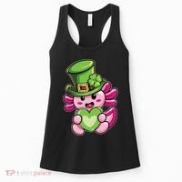 Axolotl Saint Leprechaun St Patrick Day Women's Tank Top thumb 0