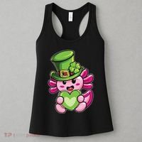 Axolotl Saint Leprechaun St Patrick Day Women's Tank Top thumb 3