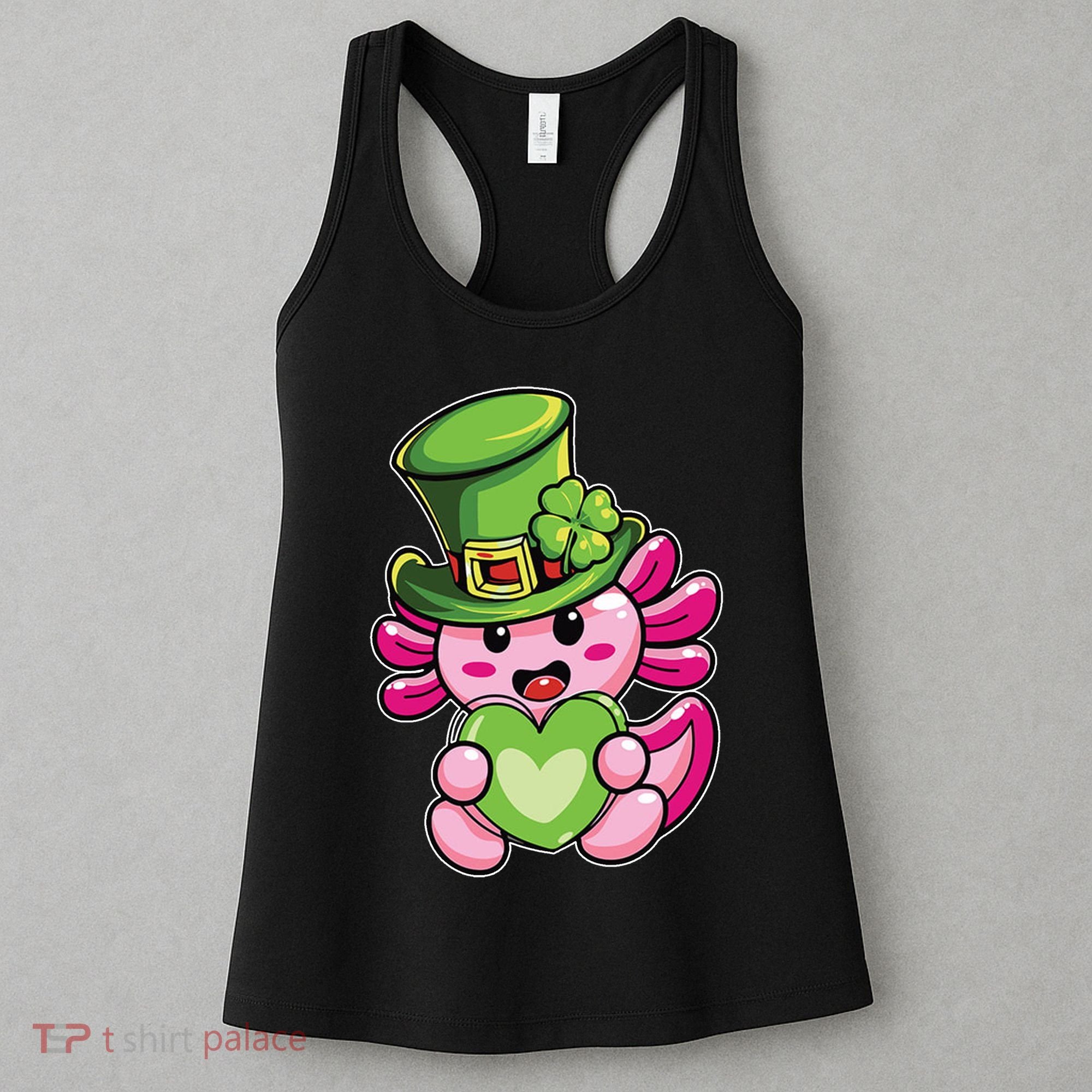 Axolotl Saint Leprechaun St Patrick Day Women's Tank Top