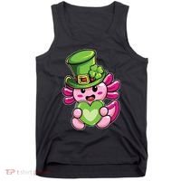 Axolotl Saint Leprechaun St Patrick Day Tank Top thumb 0