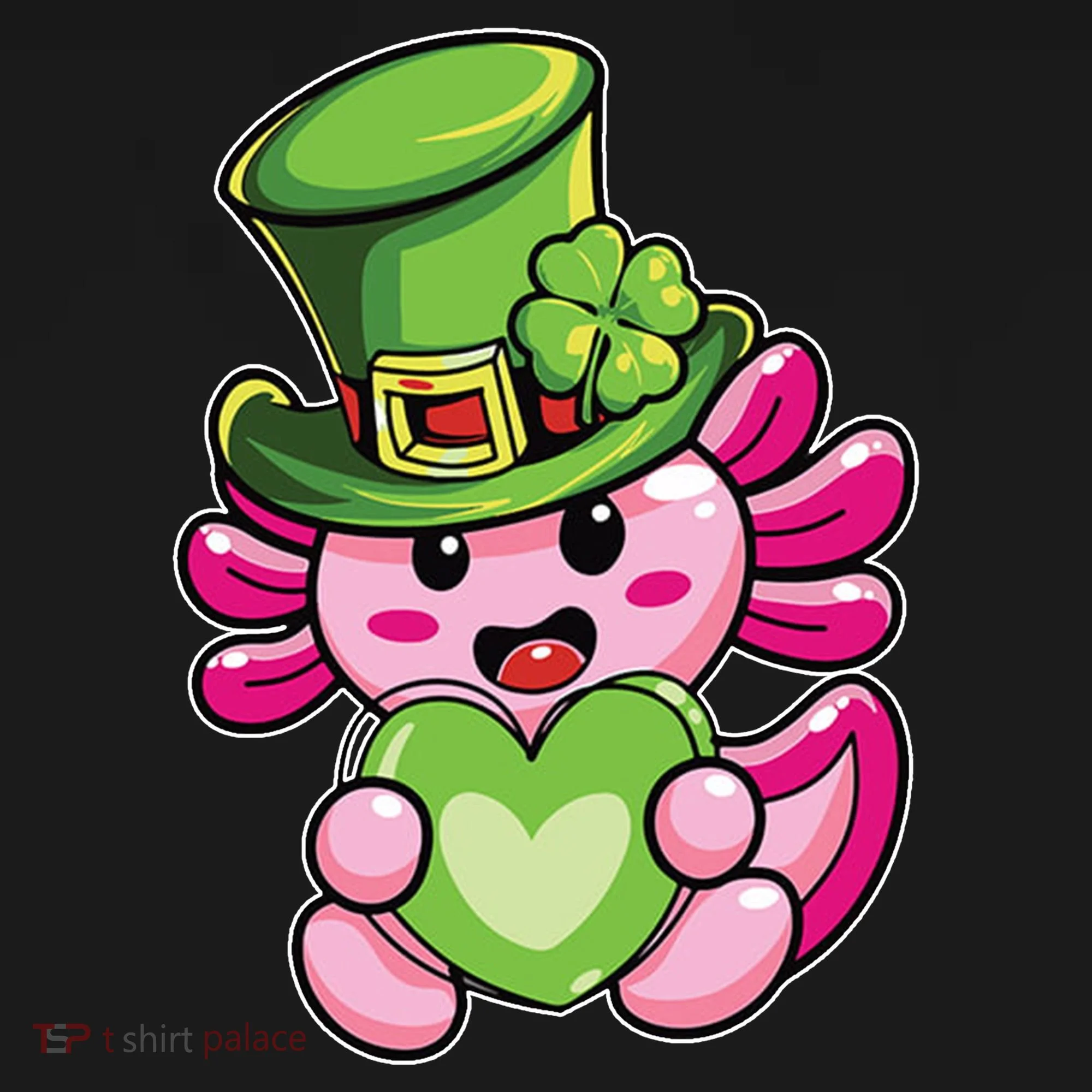 Axolotl Saint Leprechaun St Patrick Day Tank Top