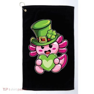 Axolotl Saint Leprechaun St Patrick Day Golf Towel
