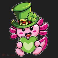 Axolotl Saint Leprechaun St Patrick Day Golf Towel thumb 3