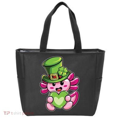 Axolotl Saint Leprechaun St Patrick Day Tote Bag