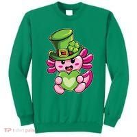 Axolotl Saint Leprechaun St Patrick Day Sweatshirt thumb 0