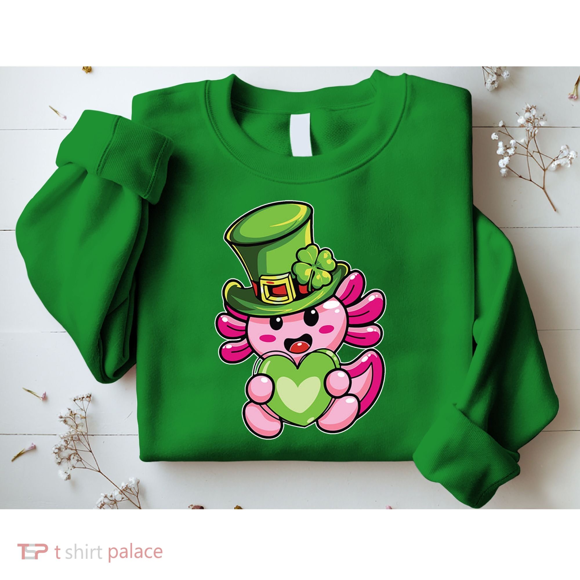 Axolotl Saint Leprechaun St Patrick Day Sweatshirt