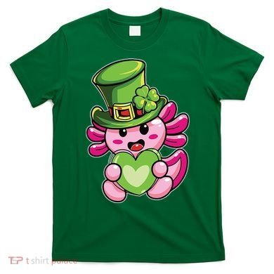 Axolotl Saint Leprechaun St Patrick Day T-Shirt