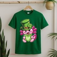 Axolotl Saint Leprechaun St Patrick Day T-Shirt thumb 2