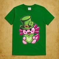 Axolotl Saint Leprechaun St Patrick Day T-Shirt thumb 5