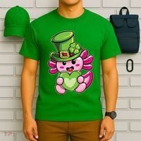 Axolotl Saint Leprechaun St Patrick Day T-Shirt thumb 6