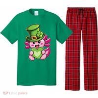 Axolotl Saint Leprechaun St Patrick Day Pajama Set thumb 0
