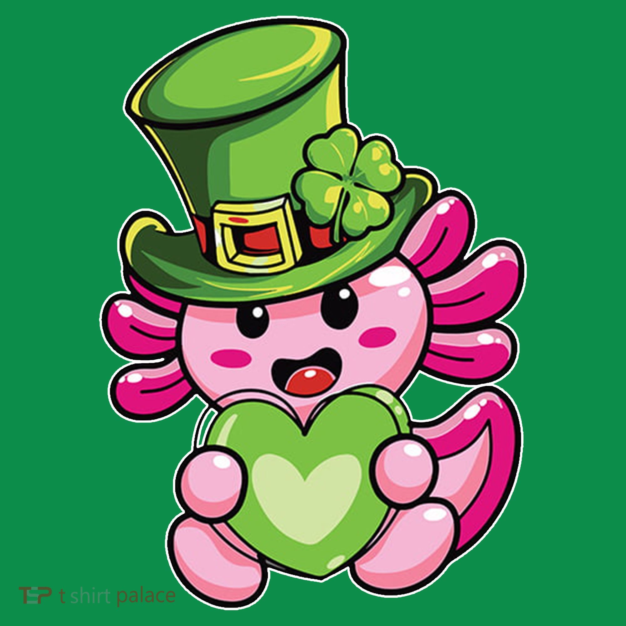 Axolotl Saint Leprechaun St Patrick Day Mousepad