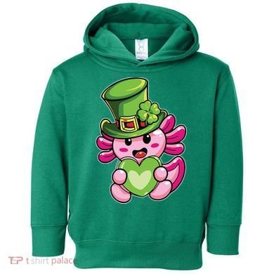Axolotl Saint Leprechaun St Patrick Day Toddler Hoodie
