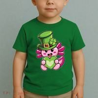 Axolotl Saint Leprechaun St Patrick Day Toddler T-Shirt thumb 2