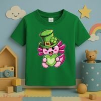 Axolotl Saint Leprechaun St Patrick Day Toddler T-Shirt thumb 3