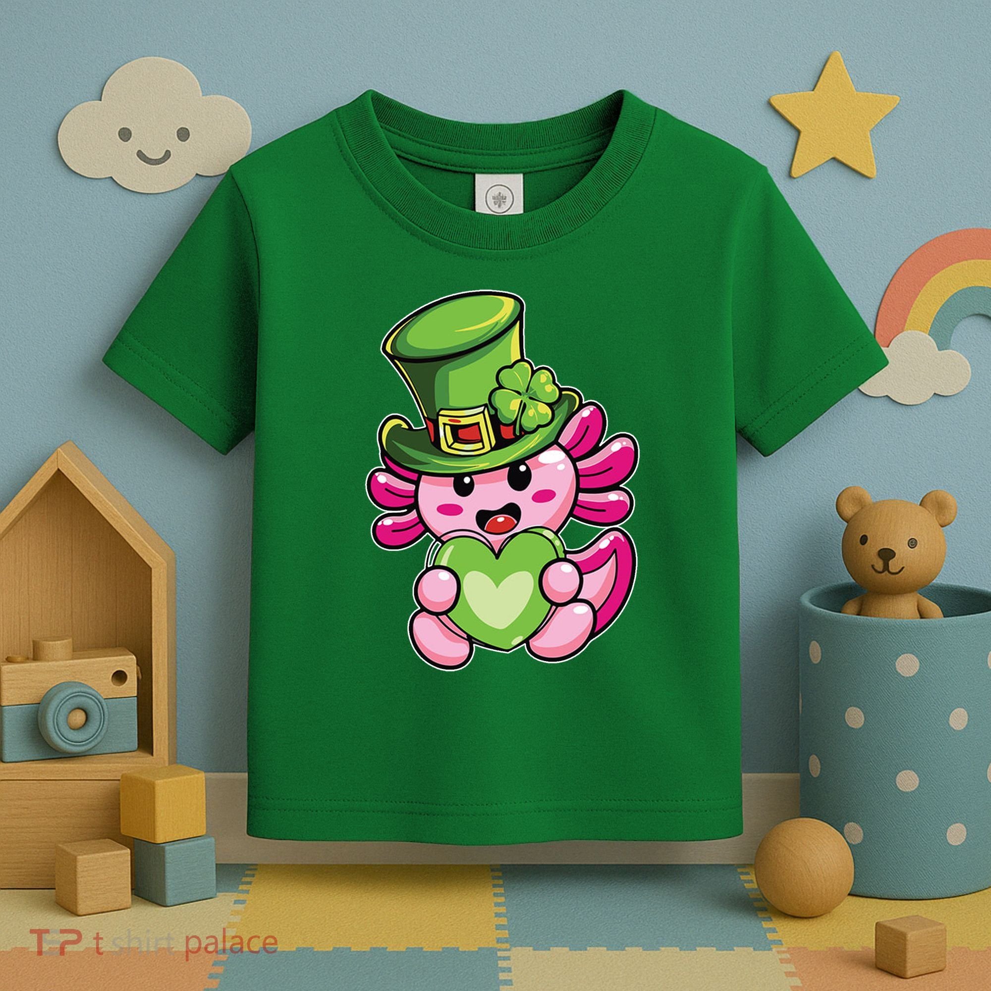 Axolotl Saint Leprechaun St Patrick Day Toddler T-Shirt