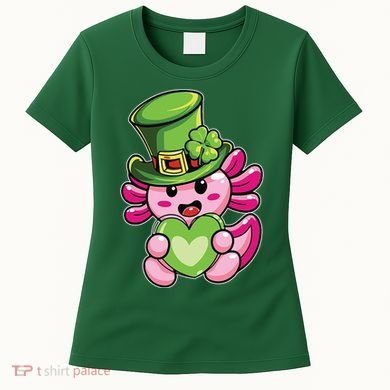 Axolotl Saint Leprechaun St Patrick Day Women's T-Shirt