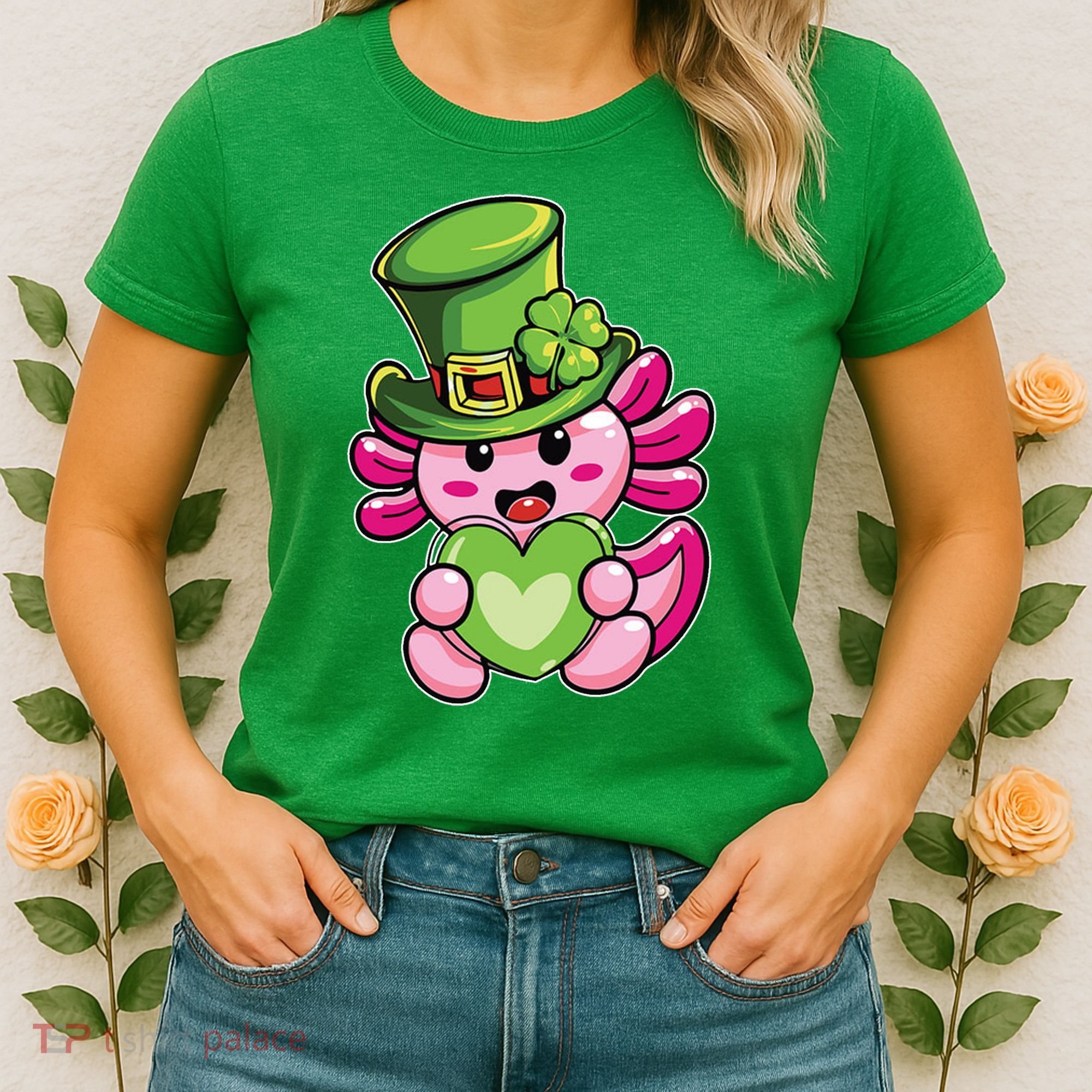 Axolotl Saint Leprechaun St Patrick Day Women's T-Shirt