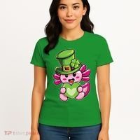 Axolotl Saint Leprechaun St Patrick Day Women's T-Shirt thumb 4