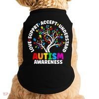 Autism Shirt Love Accept Support Autistic Autism Awareness Doggie Tank thumb 0