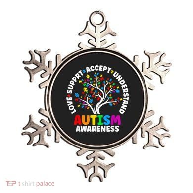 Autism Shirt Love Accept Support Autistic Autism Awareness Ornament