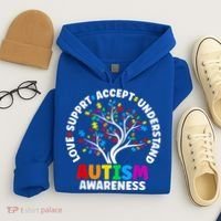 Autism Shirt Love Accept Support Autistic Autism Awareness Hoodie thumb 4